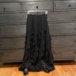 Kay Unger Ruffled Floor Length Skirt, NWT